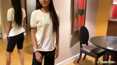 JohnTronX – Slim tattooed Asian amateur gets pounded and creampied hard