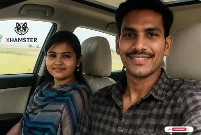 Indian Village girl enjoys Couple New Car in farm house by -Snapchat143