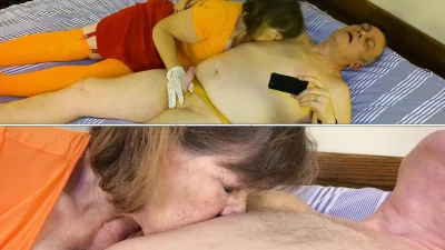 Granny Velma Dinkley: Blowjob, BBC Up Shaggy’s Ass & Cum In Velma’s Mouth 1525FAP