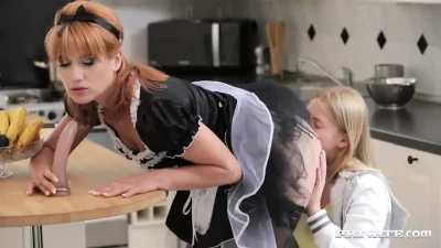 Brounwen, New Maid Anally Drilled In Twisted Family Threesome