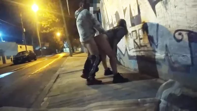 sex in public naked girl in the city likes voyeurs to watch her fuck